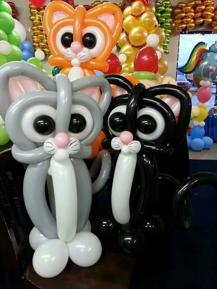 Как сделать котика из шарика