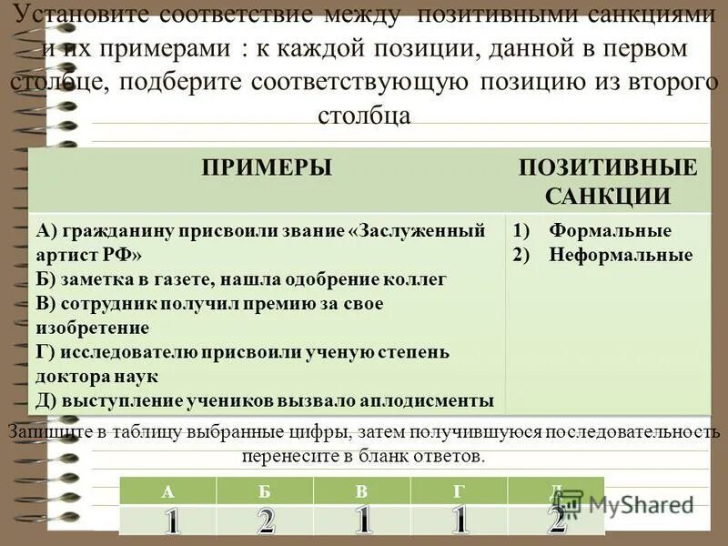 Соответствие между видами налогов