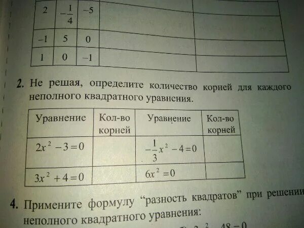 Определи число квадратного уравнения. Определи число квадратного уравнения