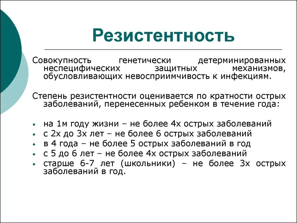 Резистентность оценка резистентности