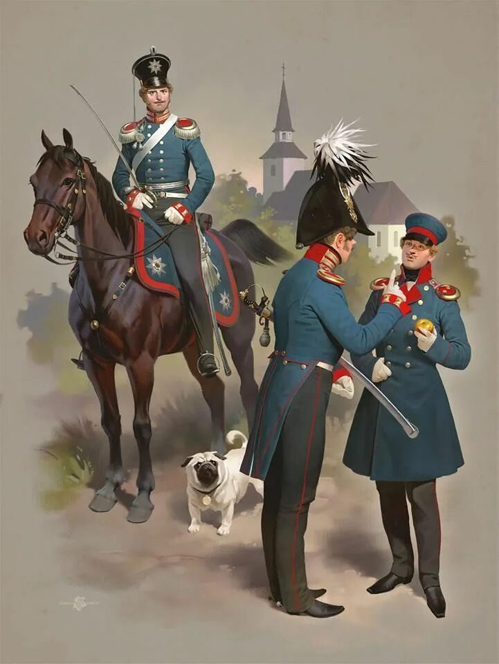 Гвардейский Драгунский полк 1840 Пруссия.