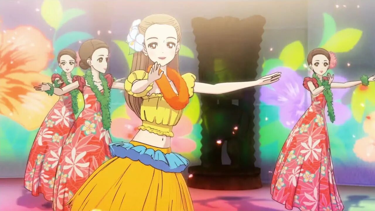 Танец из мультфильмов видео. Аниме хула. танец хула-хула аниме 2025. hula dance anime. hula fulla dance мультфильм 2025.