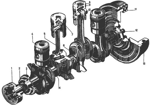 Кривошипно шатунный механизм д 160. Кривошипно шатунный механизм дизеля д144. Коленвал двигателя д-180. Кривошипно-шатунный механизм д 240.