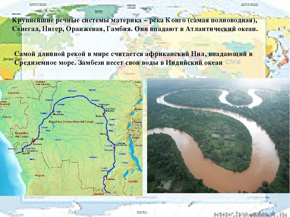 Направление реки конго. Речной бассейн Конго. Самая полноводная река Африки на карте. Географическое положение реки Конго. Конго это самая полноводная река.