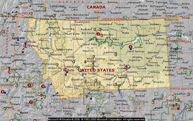 Карта штата Монтана с городами. Штат Монтана на карте США на русском языке. Штат Монтана на карте рельефа. Штат монтана на карте
