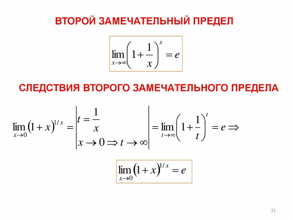 Картинки ПРИМЕРЫ РЕШЕНИЙ ВТОРОГО ЗАМЕЧАТЕЛЬНОГО ПРЕДЕЛА