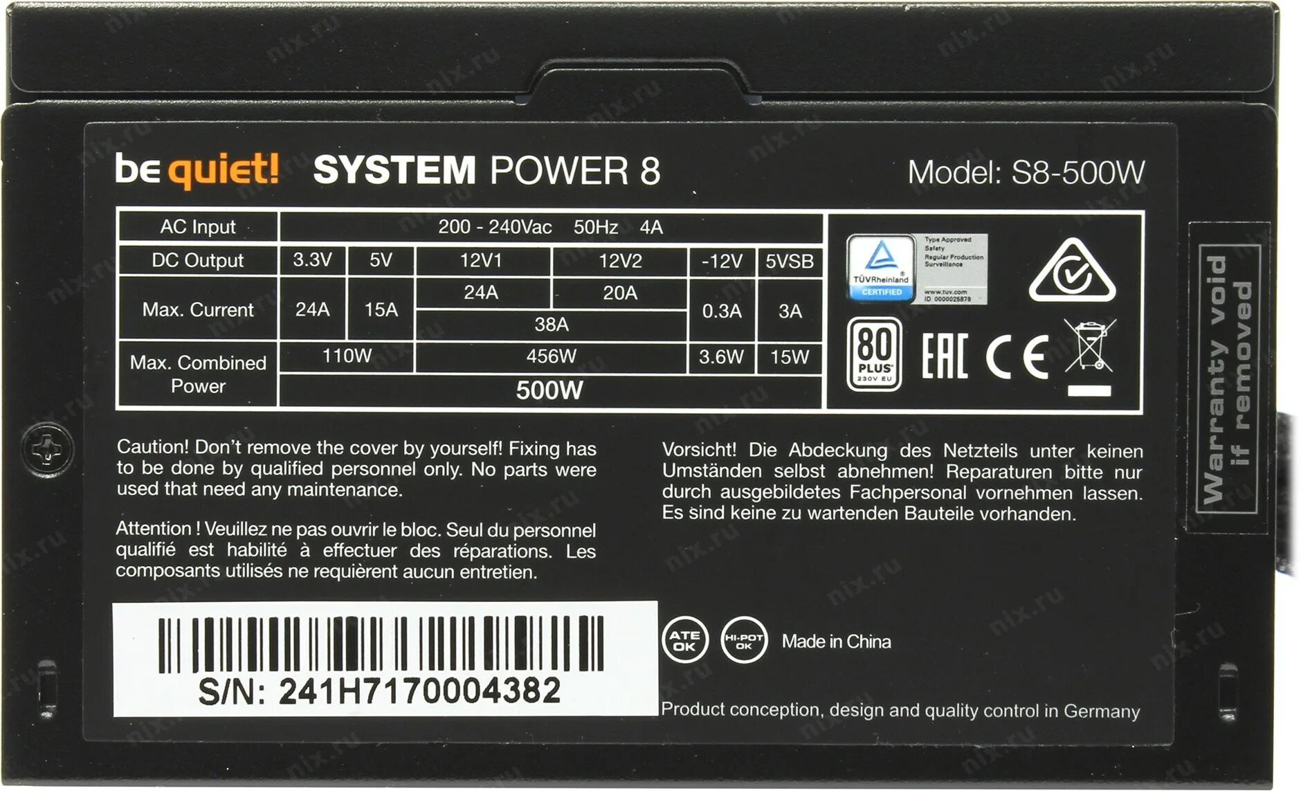 System power 8. System power 9 600w. be quiet 200-240vac. be quiet 600w.