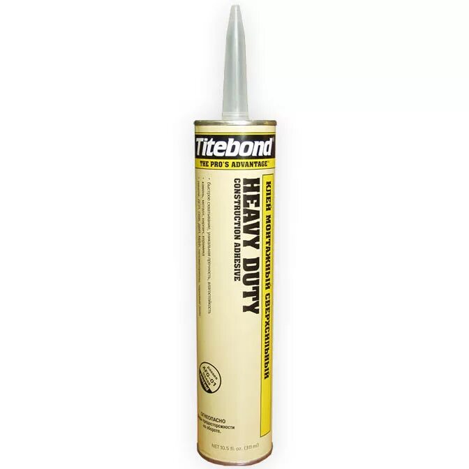 Купить клей для плинтусов. Сверхсильный монтажный клей Titebond Heavy Duty желтый картридж 5261. Клей монтажный Heavy Duty (желтая туба) сверхсильный 296 мл Titebond. Жидкие гвозди тайтбонд. Titebond Heavy Duty - сверхсильный клей (желтая туба).