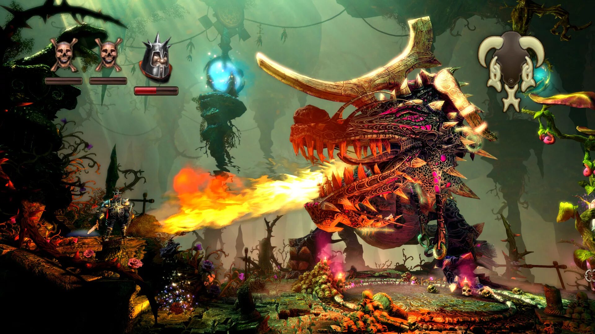 Trine 2 игра. Игра Trine 2 герои. Трайн 2 боссы. Trine 2 Xbox 360.