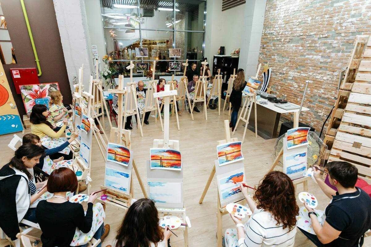 Студия рисования для взрослых. Оборудование для изостудии. Интерьер творческой студии. Школа арт студия. Интерьер художественной школы.