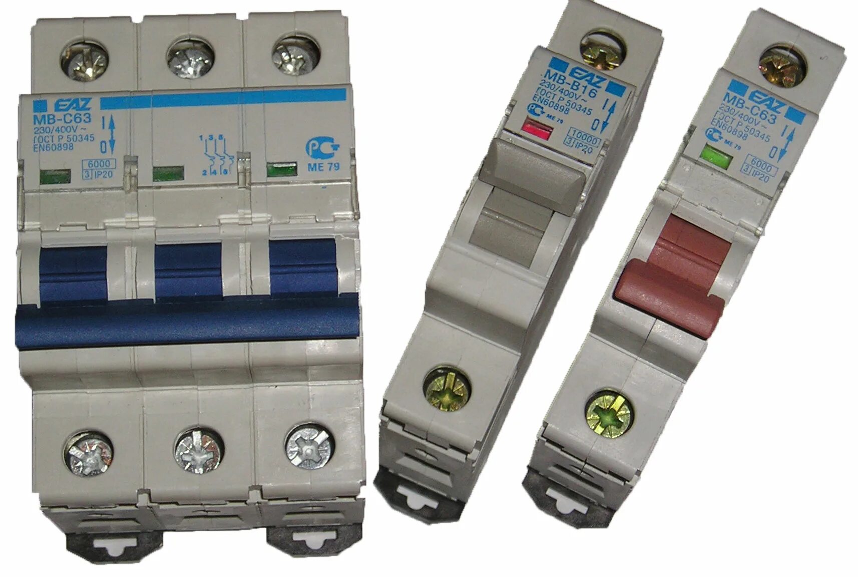 Автоматические выключатели yon md63. Ieaz MD 63 автомат. Mb63 автоматический выключатель EAZ. MB-b16 автомат EAZ. Выключатель автоматический модульный yon md63-3c6-6 6ka.