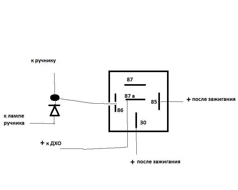 Как подключить дхо через. Схема подключения ходовых огней на приоре. Схема подключения ДХО на приоре. Схема включения ДХО от датчика давления масла. Схема подключения ДХО ВАЗ 2114.