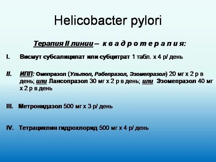 Лечение хеликобактера антибиотиками отзывы