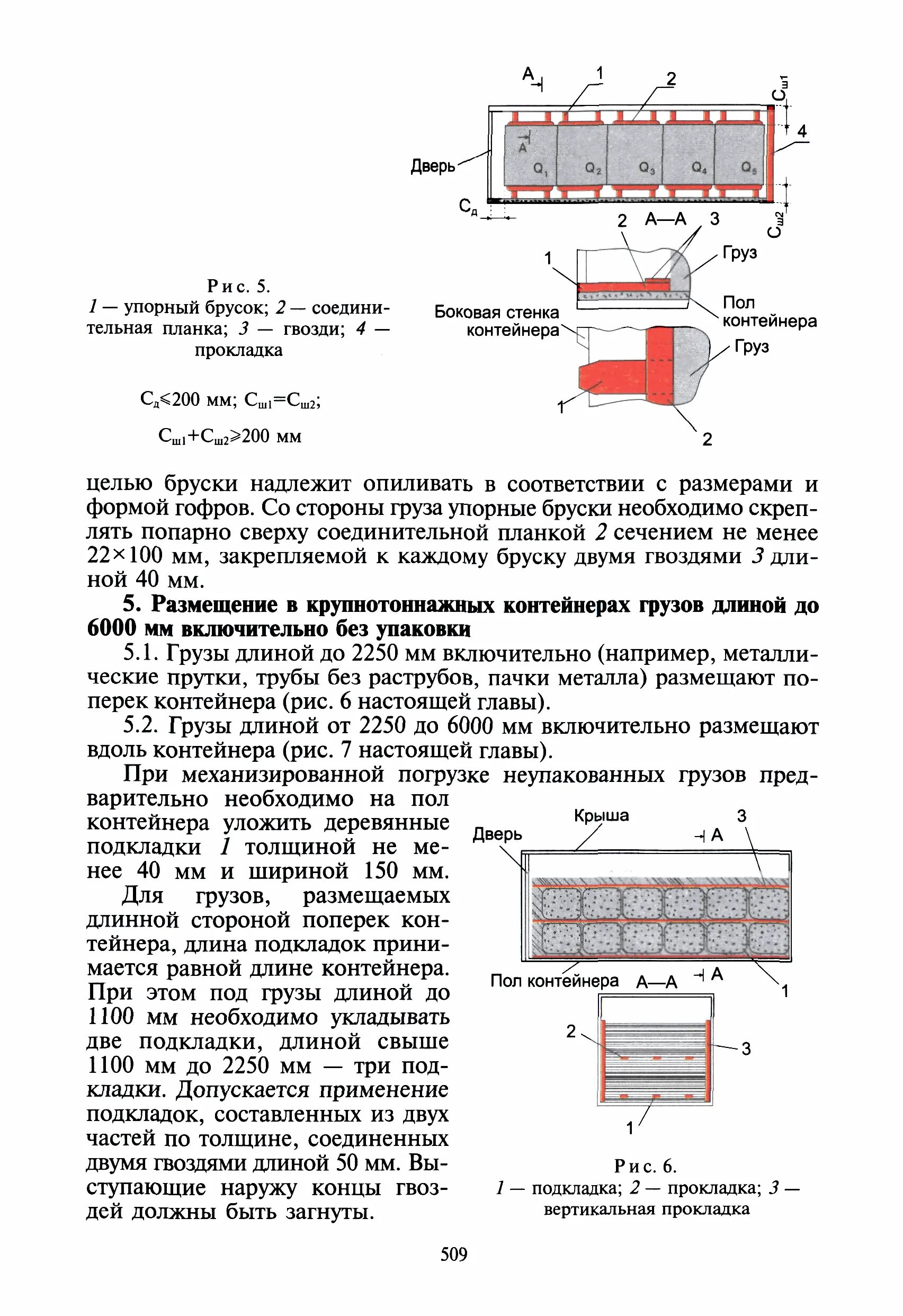 технические условия размещения грузов в контейнерах