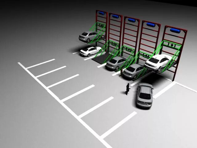 Парковка. Вертикальная парковка для автомобилей. Компактная парковка. Машина в паркинге. Как организовать парковку