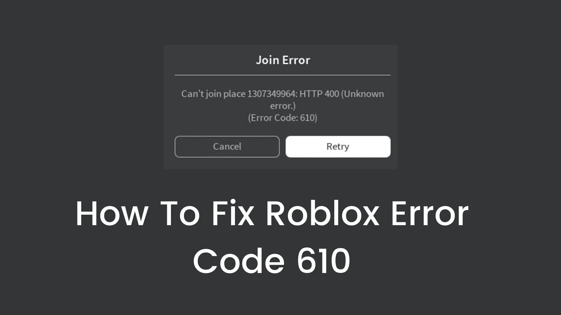 Ошибка 610 в РОБЛОКС. Roblox Error code. Roblox ошибка. Ошибка 1001 РОБЛОКС.