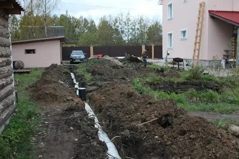 Дренаж участка без щебня