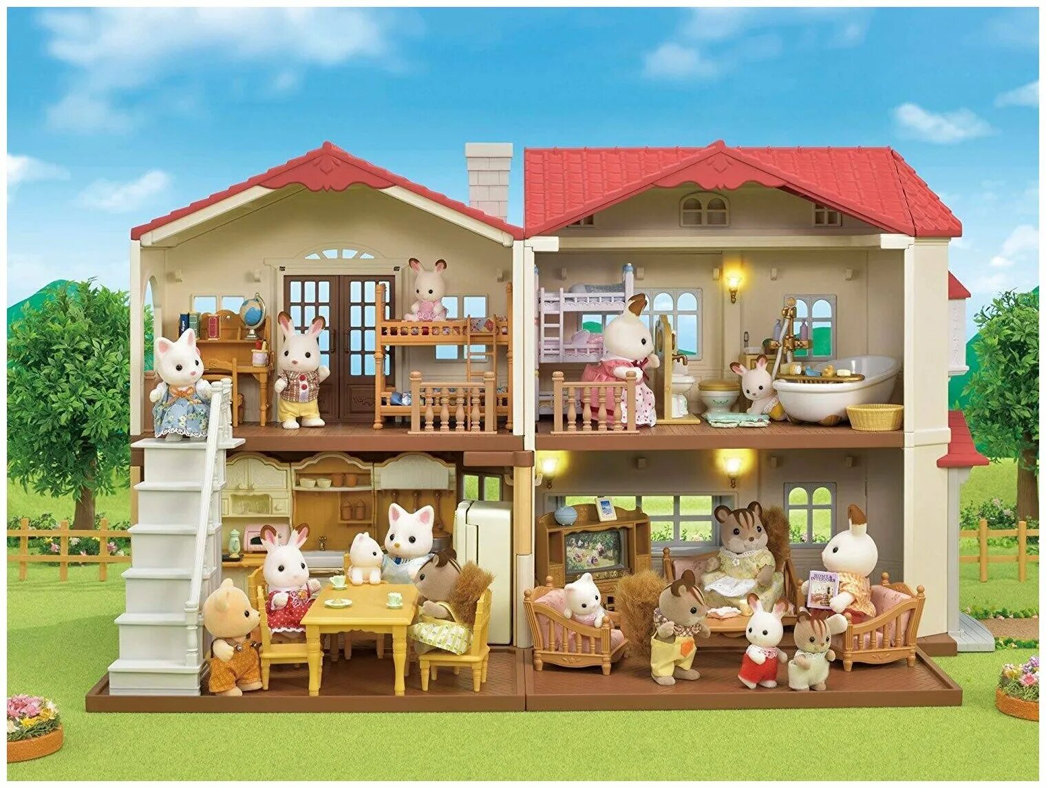 Домик Сильвания Фэмили. Sylvanian Families большой дом 5302. Сильвания Фэмили кролики домик. Набор Sylvanian Families большой дом 5302. Купить игрушку фэмили