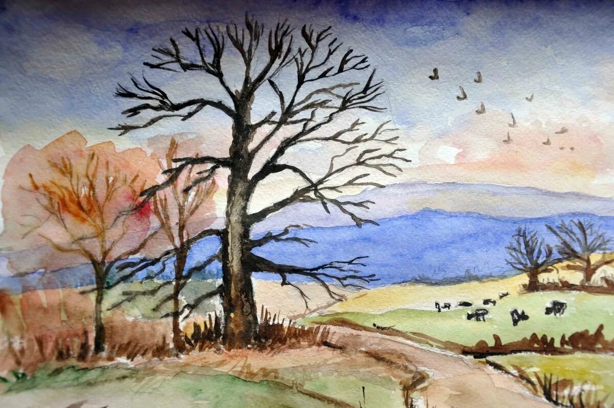 Пейзаж настроения рисунок. Акварель пейзажи природы. Пейзаж настроения рисунок. Пейзаж рисунок. Пейзаж легкий.