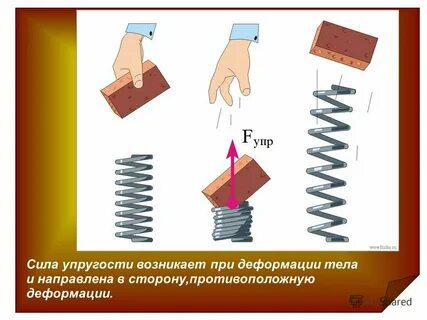 Сила упругости рисунок