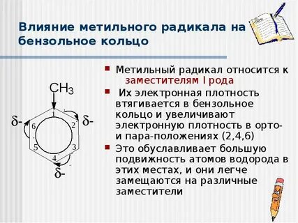 Влияние гидроксильной группы на бензольное кольцо