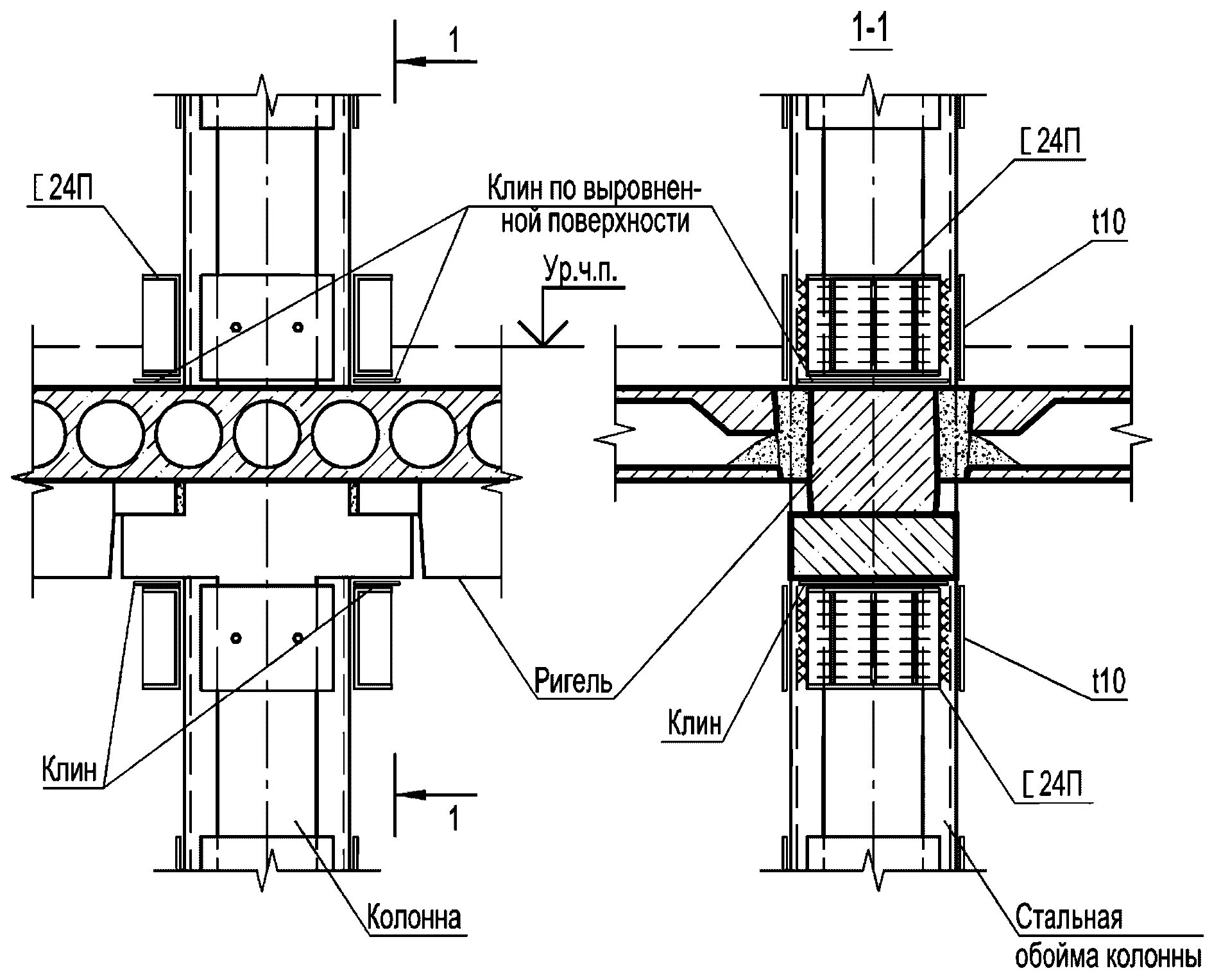 Колонны соединение узлы. Узел колонна плита перекрытия монолит. Узел сопряжения ригеля с колонной монолит. Узел перекрытия жб плиты к колонне. Узел сопряжения металлических ригеля и колонны.