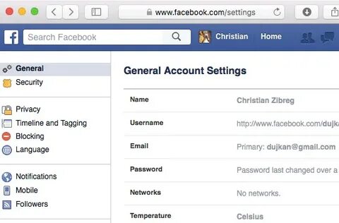 Facebook account