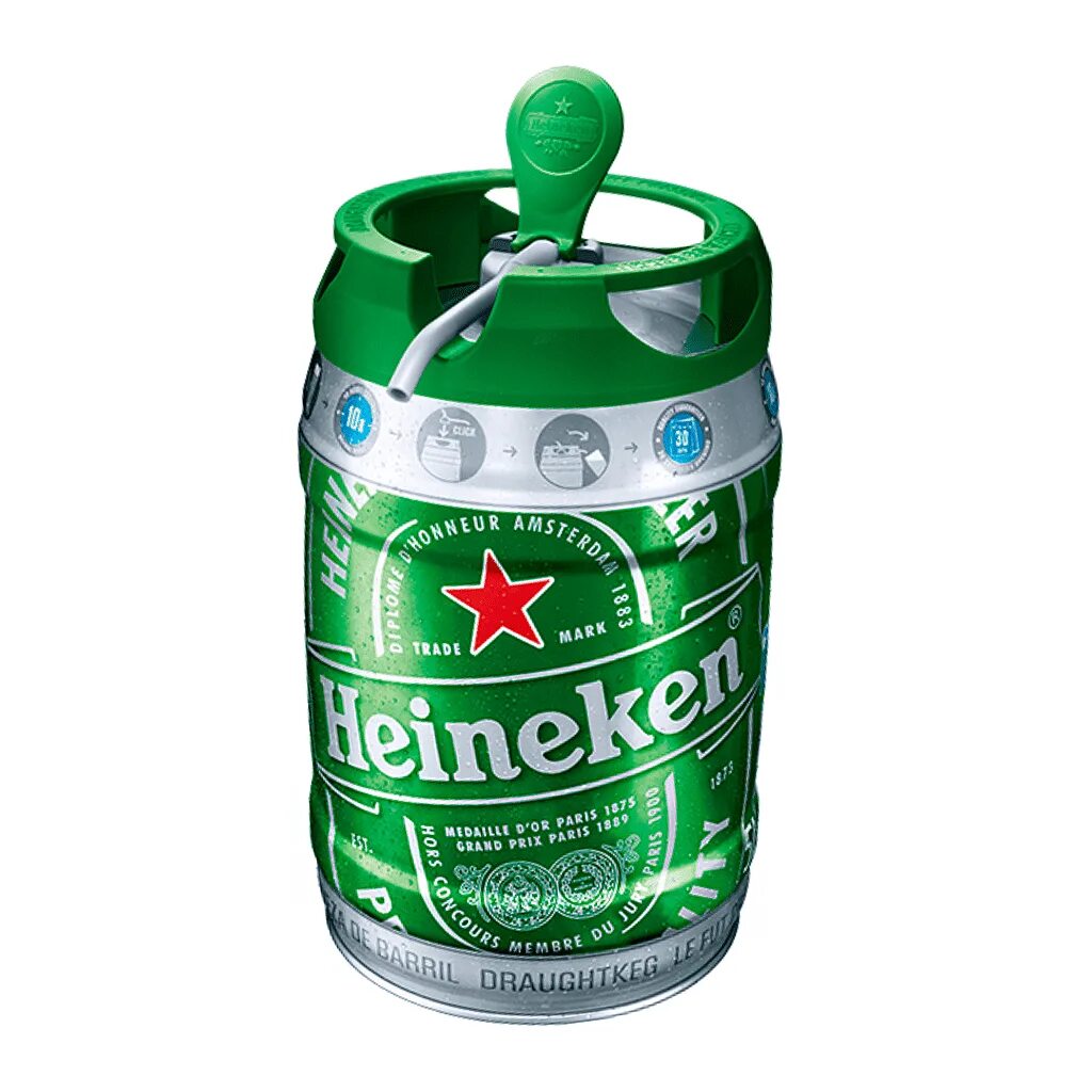 Купить 5 литровое пиво. Бочонок Хайнекен 5л. Хайнекен пиво 5л. Кега Хайнекен 5л. Кега 5 литров Хайнекен.