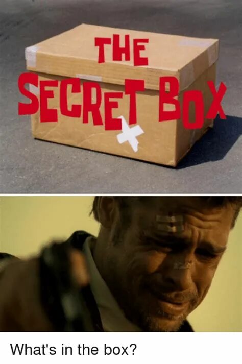 He takes the box. Whats in the Box. What is in the Box. What's in the Box. Whats in the Box Brad Pitt.
