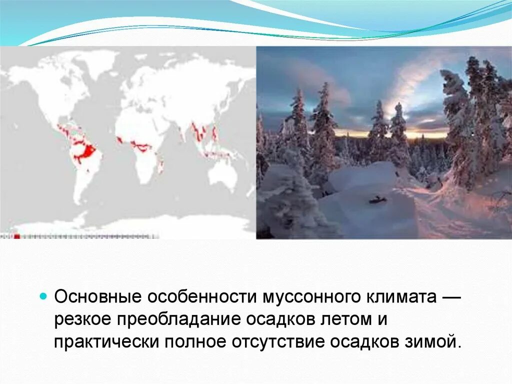 Количество осадков в муссонном климате