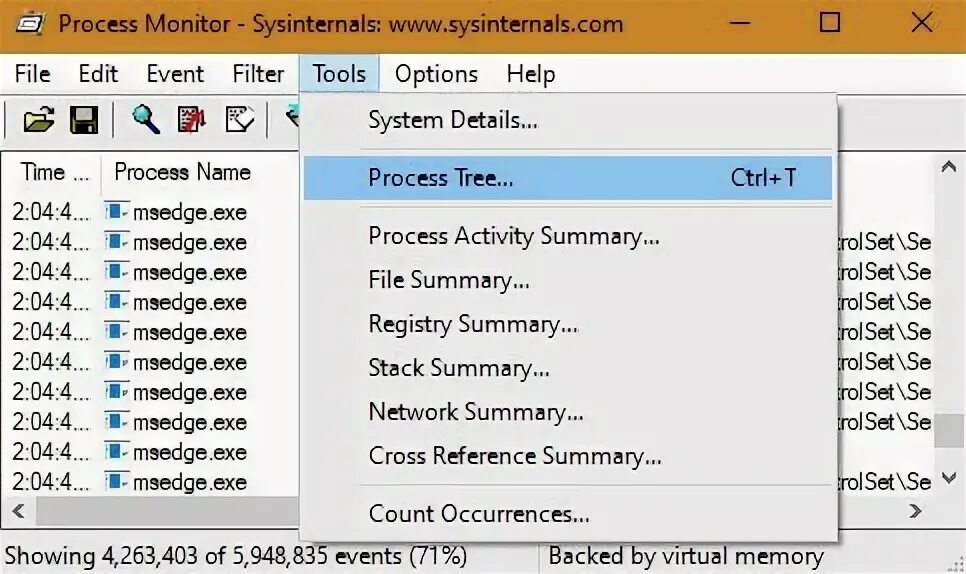 Windows process logs. Process monitor windows 10.