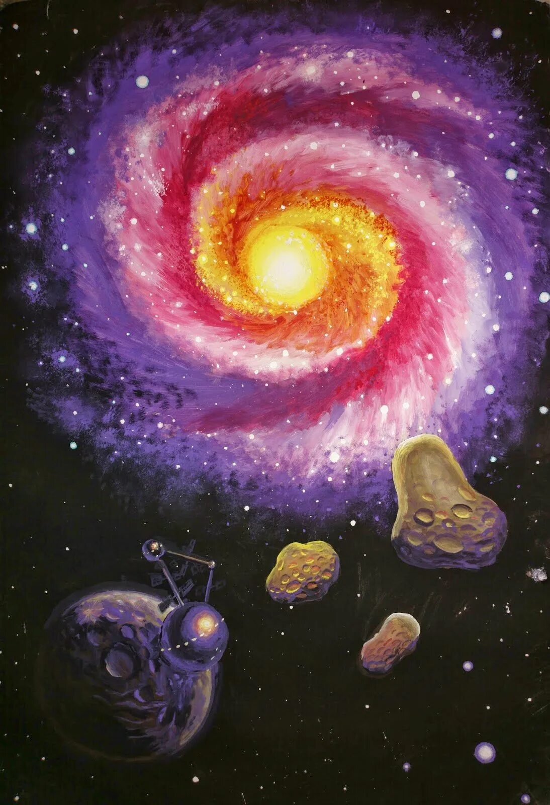 Космос глазами детей. Космос арт. Космос живопись. Космос галактика млечный путь. Звезды галактики рисунок.