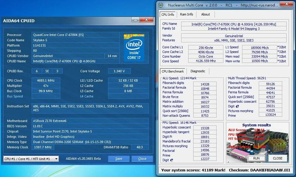 Intel Core i7-6700k. I7 6700k CPU-Z. Core i7 6700 CPU Z. I7 6700k CPUID.