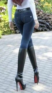 Girl under boots