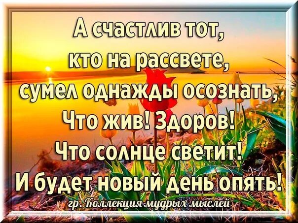 Жив здоров жив здоров видишь поль. А счастлив тот кто на рассвете. А счастлив тот кто на рассвете сумел однажды. А счастлив тот кто на рассвете сумел однажды осознать картинки. Я жива и здорова.