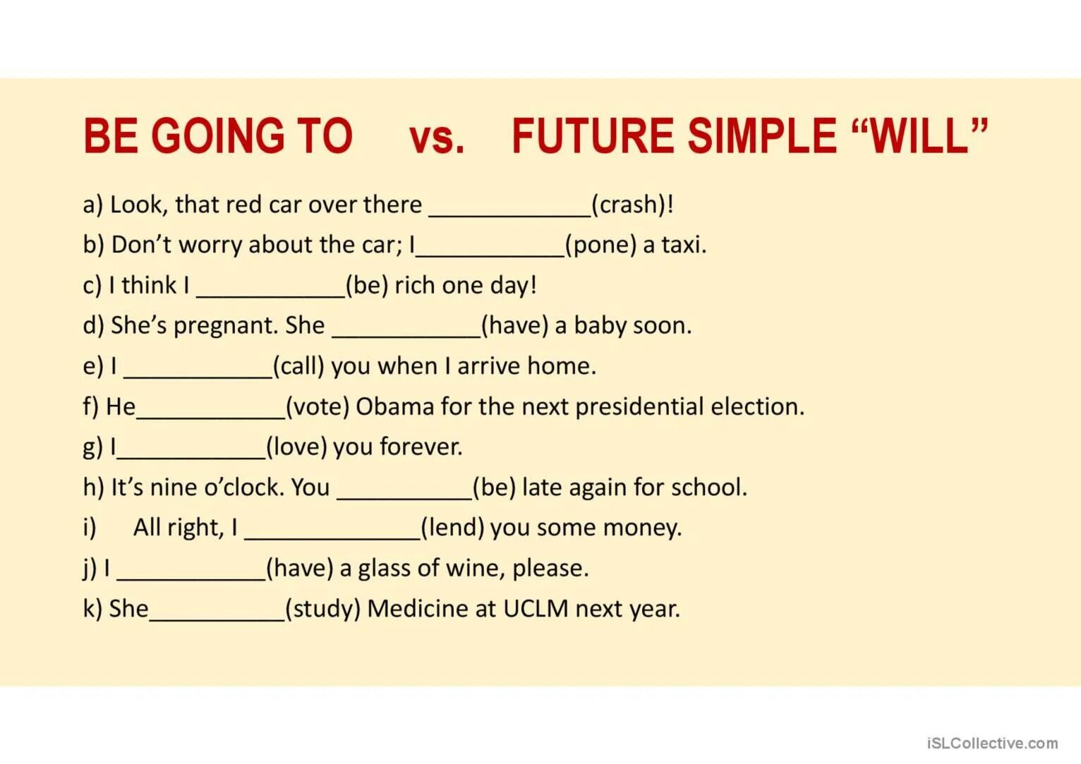 Look that car over there crash. Задания на Future simple и to be going to. Continuous Tenses в английском языке упражнения. Future simple be going to упражнения. To be Future simple упражнения.
