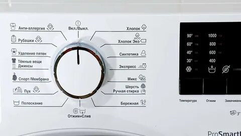 Режимы стирки beko