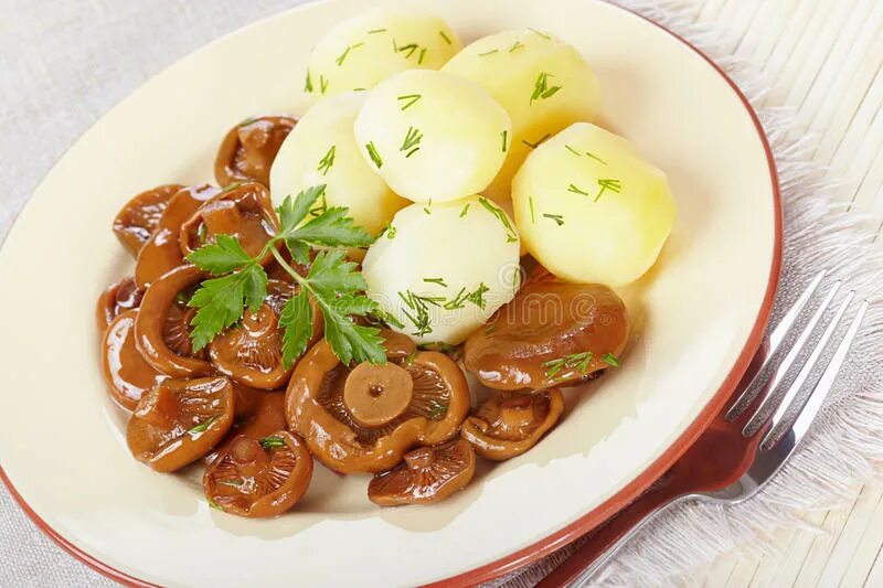 Картофель с маринованными грибами. Картофель с солёными грибами. Картошка с солеными грибами. Отварной картофель с грибами. Маринованные грибы с картошкой.