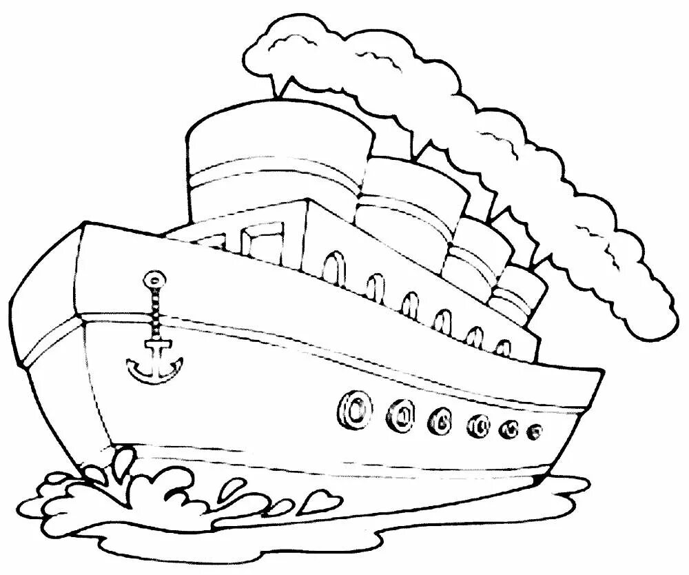 Рисование парохода. Корабли. Раскраска. Пароход раскраска. Корабль для раскрашивания для детей. Корабль раскраска для детей.