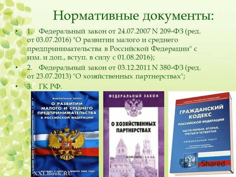 От 24 декабря 2007 г. Федеральный закон 209. ФЗ О хозяйственных партнерствах. Федеральный закон о Малом и среднем предпринимательстве. ФЗ О развитии малого и среднего предпринимательства.