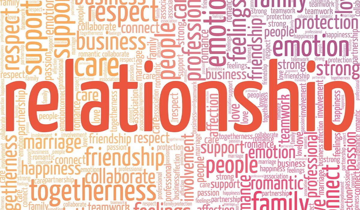Extended relationships. Relationships words. attitude words. creational picture for word relation.