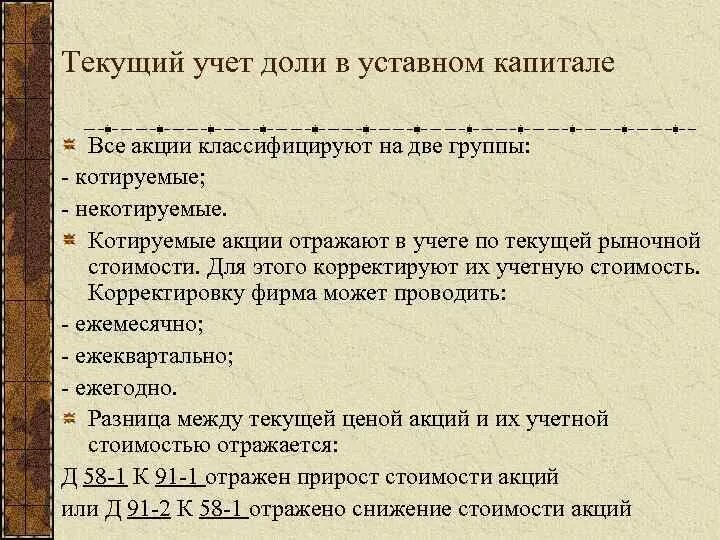 Получил долю в уставном капитале. Некотируемые ценные бумаги. Некотируемые акции это.