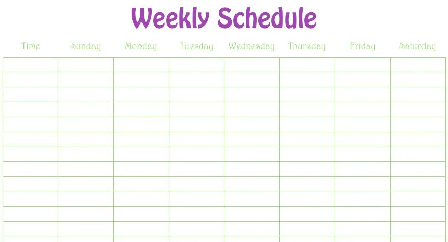 Weekly Schedule. Week Schedule. Schedule шаблон. Еженедельное расписание.