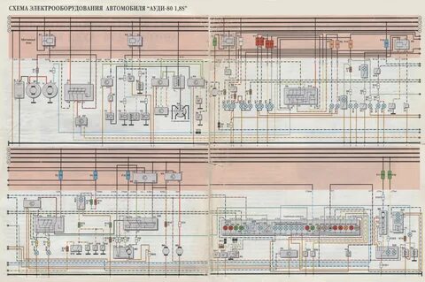 АвтоЭлектроника: Электрические схемы автомобиля Ауди 80, модификация Б3 (19...