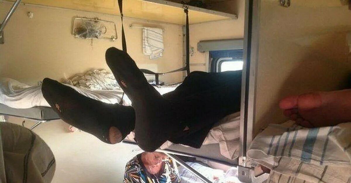 Хуястый парень натянул попутчицу в купе