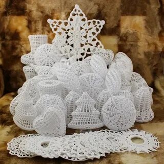 Новогодний декор крючком