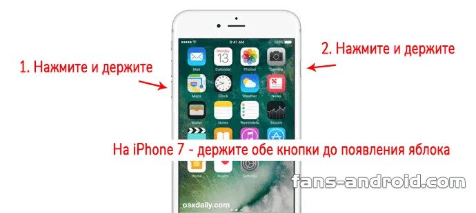 Айфон никак не реагирует. Почему айфон не включается. комбинации для включения айфона. что делать если айфон 6 не включается. почему айфон 7 не включается.