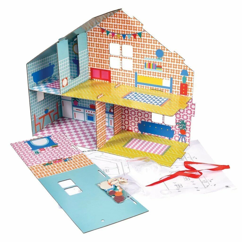 Домик для бумажной куклы. Кукольный дом из бумаги. Бумажный дом для кукол. Домик для кукол из бумаги.