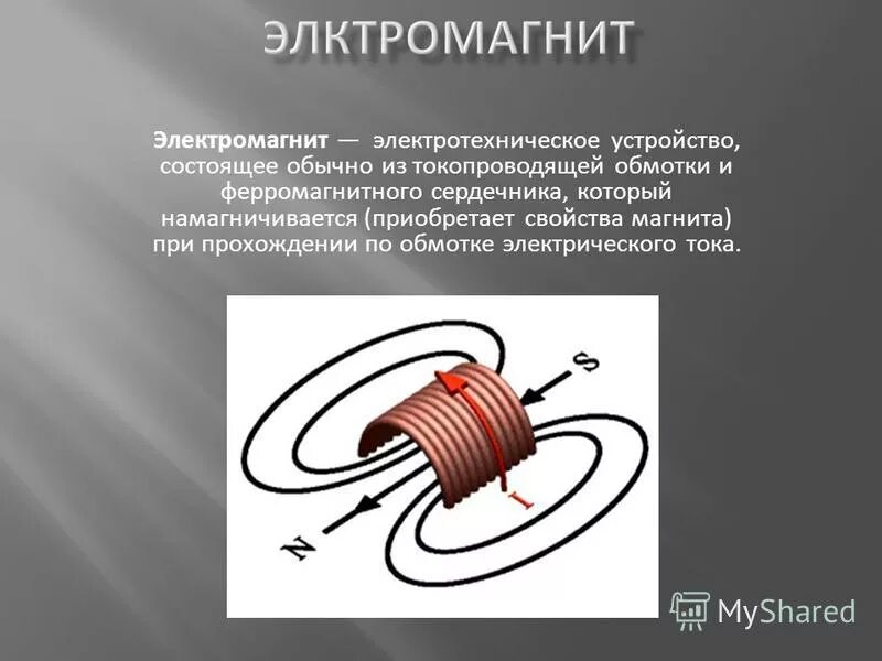 Магнитное поле электрического тока электромагнит. Устройство электромагнита. Устройство электрического магнита. Конструкция электромагнита. Сердечник электромагнита.