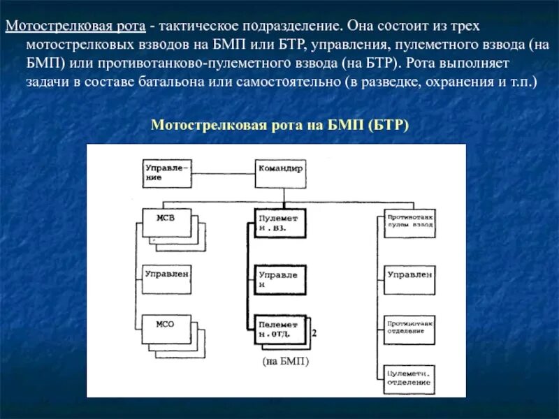 Состав мотострелкового взвода. Структура МСБ на БМП. Управление мотострелковой роты. Мотострелковая рота на БТР. Мотострелковые подразделения.